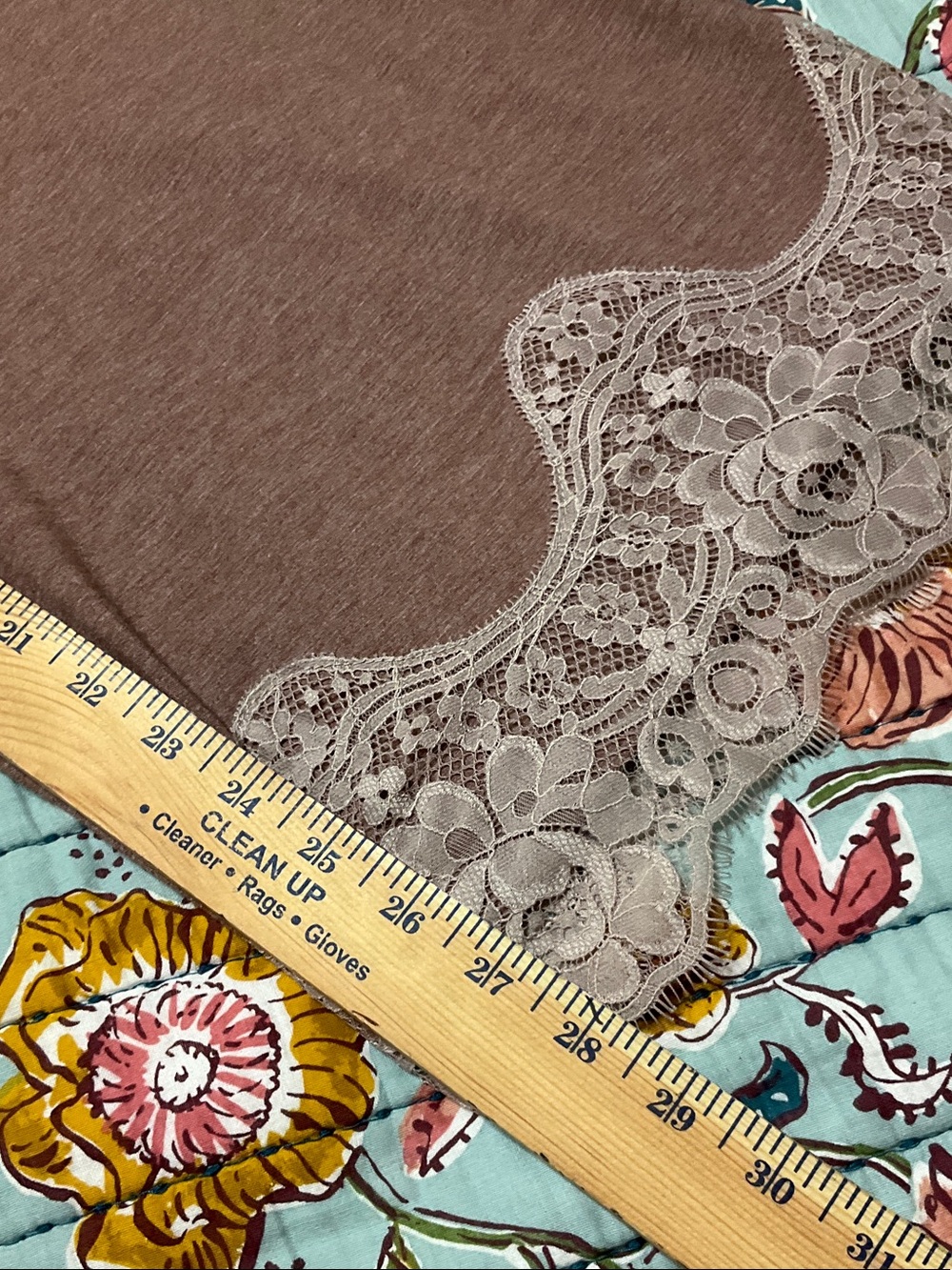 LOGO by Lori Goldstein Wide Leg Pants with lace hem - Picture 8 of 9